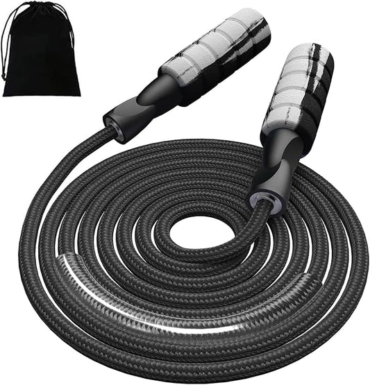 FITMYFAVO Jump Rope Cotton Adjustable Skipping Weighted jumprope