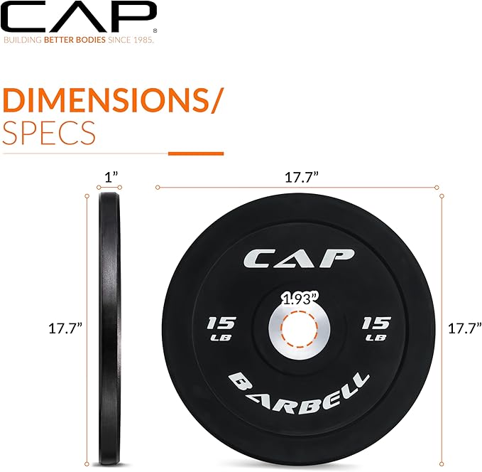 CAP Barbell Rubber Olympic Bumper Plate