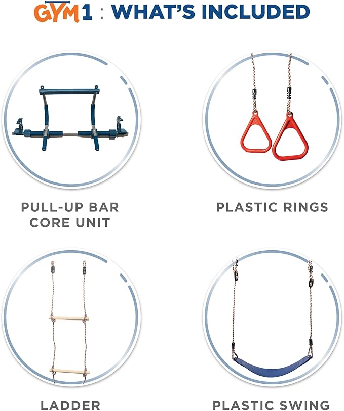 Gym1 4-Piece Doorway Swing Set includes Sensory Swing 300 Lbs