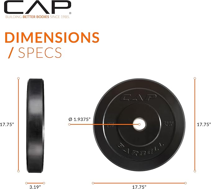 CAP Barbell Rubber Olympic Bumper Plate