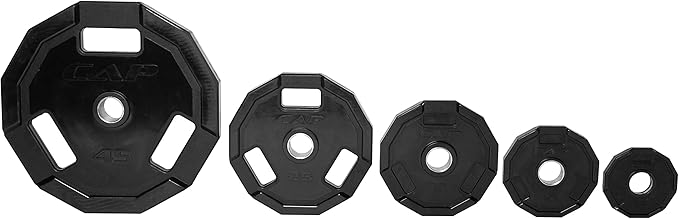 CAP Barbell 12-Sided Rubber Olympic Grip Weight Plates