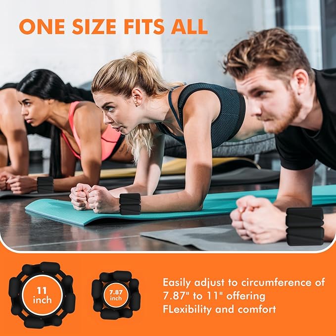 Wrist Weights, Ankle Weights for Women Men, Adjustable 2 (1LB (1LB Each)