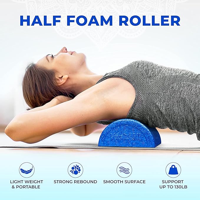 Yes4All High Density Half Round Foam Roller Support 12", 18", 18", 24", 24", 36" 36"