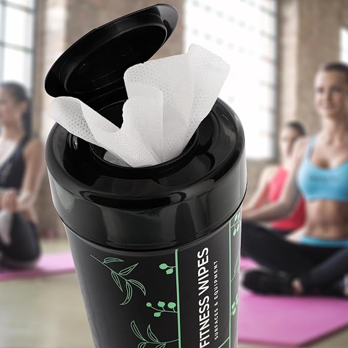Wipex Natural Wipes for Fitness in Lemongrass & Eucalyptus 75 Count 4)