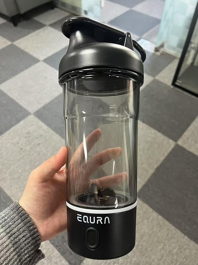 JOTER & LIBEAR Electric Shaker Bottle, Portable USB Rechargeable Protein Shake Mixer, Shaker Bottles for Protein Mixes and Meal Replacement Shakes, BPA Free, Waterproof, 25 oz (Black)