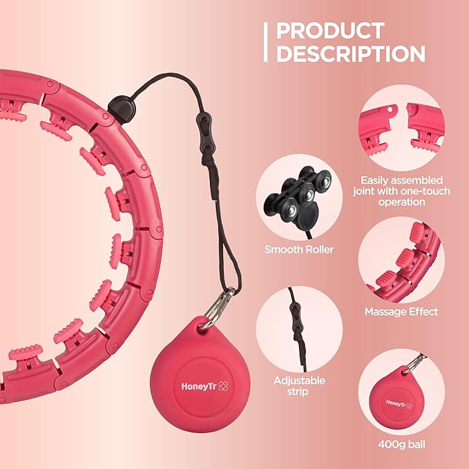 Smart Weighted Fit Hoop for Adults Weight Loss 25–45 Inches