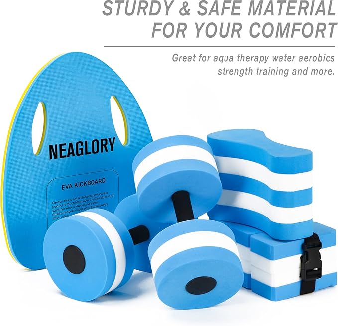 NEAGLORY 5 Pieces Water Aerobics Set Aquatic Exercise