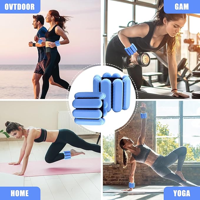 Pilates Wrist & Ankle Weights for Women 2(1Lbs Each),