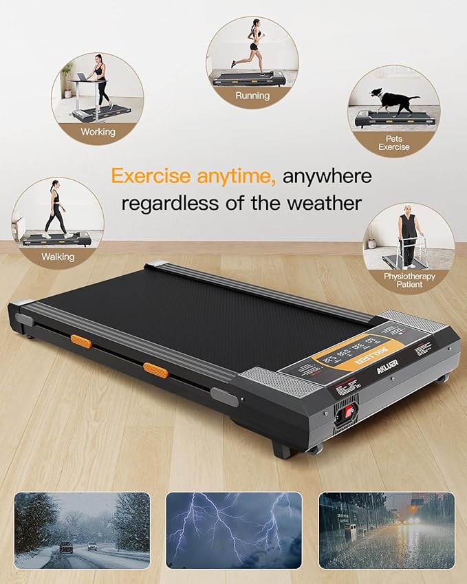 Walking Pad with Incline, Under Desk Treadmill for Home, 2.5HP Portable Treadmills with Remote Control, 4 in 1 Incline Treadmill with LED Display