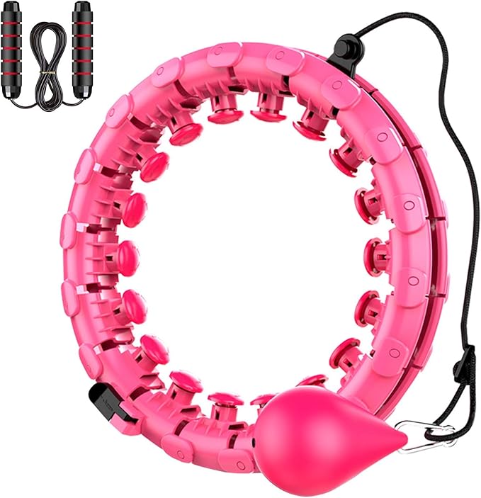 Smart Adjustable Hoop 24 Knots 360° Massage 2 in 1 Detachable MHG05, Pink