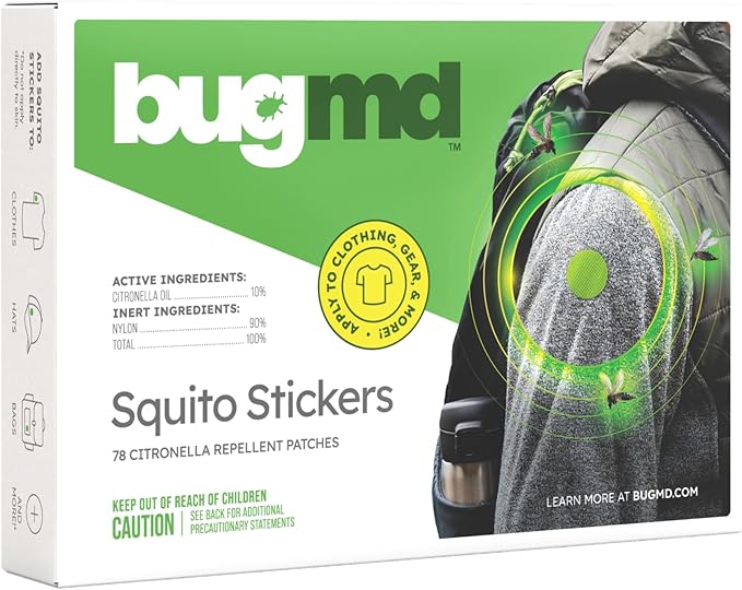 BugMD Squito Stickers Mosquito Repellent Patch Stickers (234 Stickers),