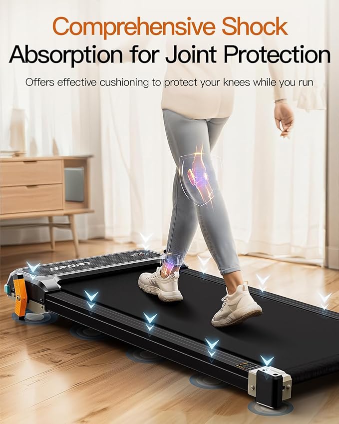 Versatile Walking Pad Treadmill with Incline - Dual-Sided Under Desk Treadmill with Foot Massage,2 in 1 Walking Pad for Home/Office, Portable Compact Treadmills with 330LBS Weight Capacity