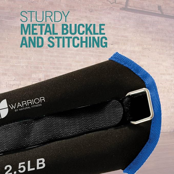 Warrior Adjustable Length Ankle Wrist Weights Pair for Arm and Leg Exercise, Aerobics, Walking, Running, Physical Therapy and Fitness Cardio Strength Training
