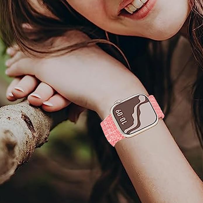 Compatible with Sanorum Smart Watches Band, 20mm, 22mm Breathable Nylon Woven Fabric Replacement Strap Compatible for HaSaKei G53, Sanorum G53, G56 Smart Watches