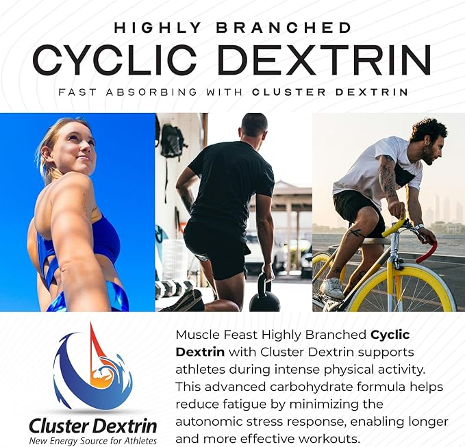 Muscle Feast Highly Branched Cyclic Dextrin Premium Pre-Workout or Post-Workout Supplement, Unflavored, 5lbs