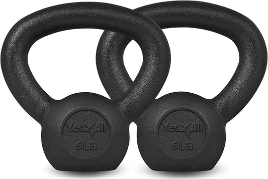 Yes4All Kettlebell Adjustable/Cast Iron/Protective Base Solid Smooth