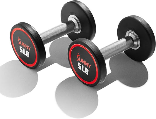 Sunny Health & Fitness Premium Polyurethane Commercial Grade 5-50LB