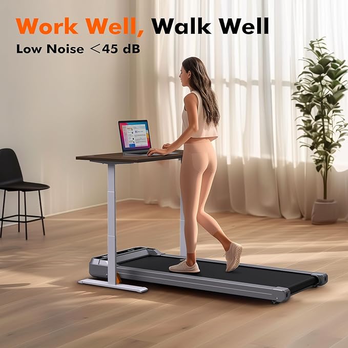 Walking Pad Treadmill with Incline, 3-Levels 300 lbs Capacity Portable Under Desk Treadmill for Home Office Apartment, Mini Space-Saving Compact Design, 2.5HP Ultra-Quiet, Heavy Duty 2025 Upgrade