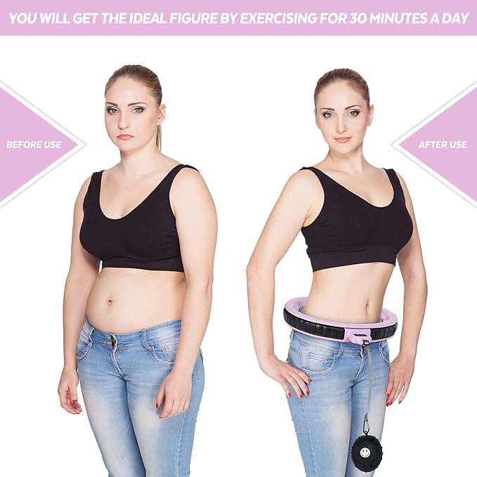Weighted Smart Fit Hoop for Adults Weight Loss 18 Detachable