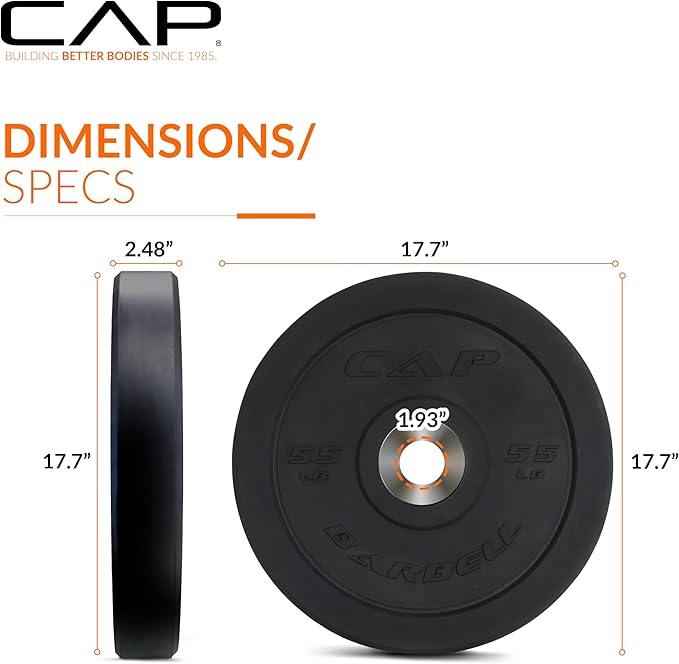 CAP Barbell Rubber Olympic Bumper Plate