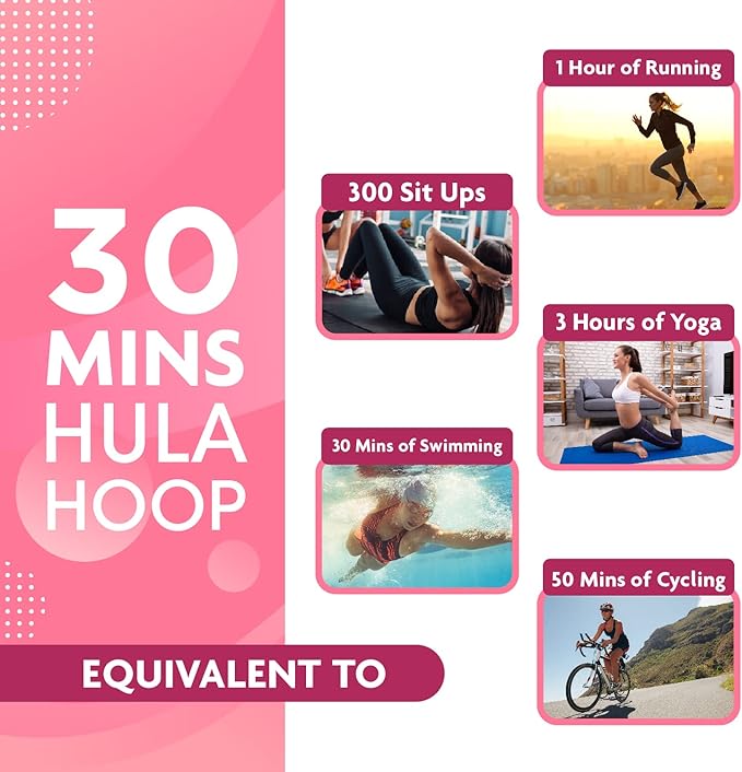 Hula Hoop Fitness Gear - Abs Workout Exercises),Pink,FE21440