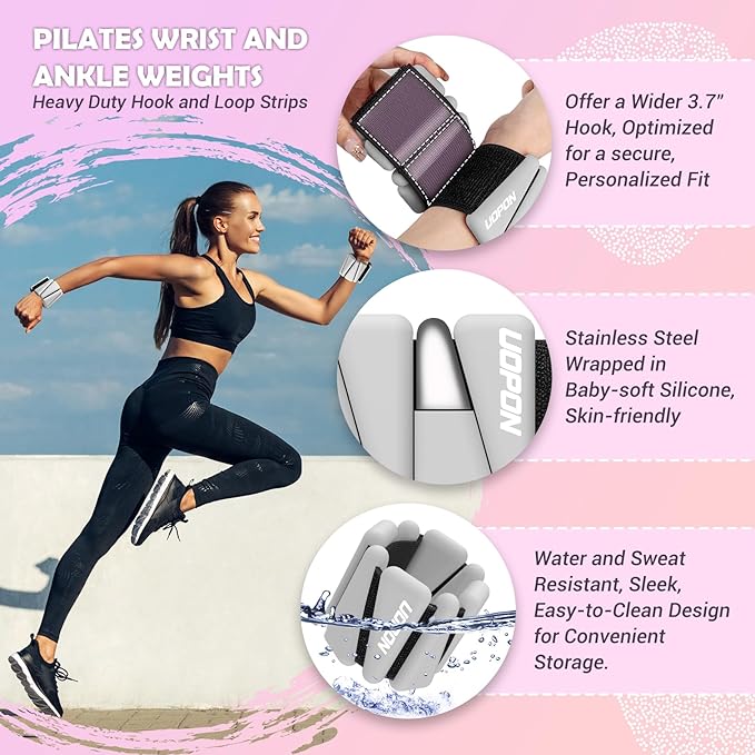 Wrist Ankle Weights for Women Set of 2 2 lbs/4 lbs/4 lbs