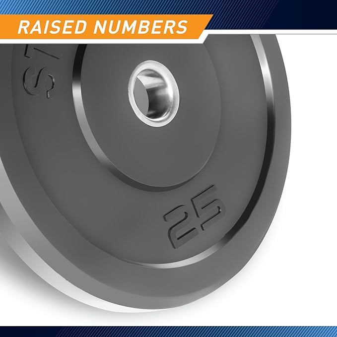 Steelbody Olympic Rubber Bumper Weight Plate - 10 lb. / 25 lb. / 35 lb. / 45 lb. Workout Weights