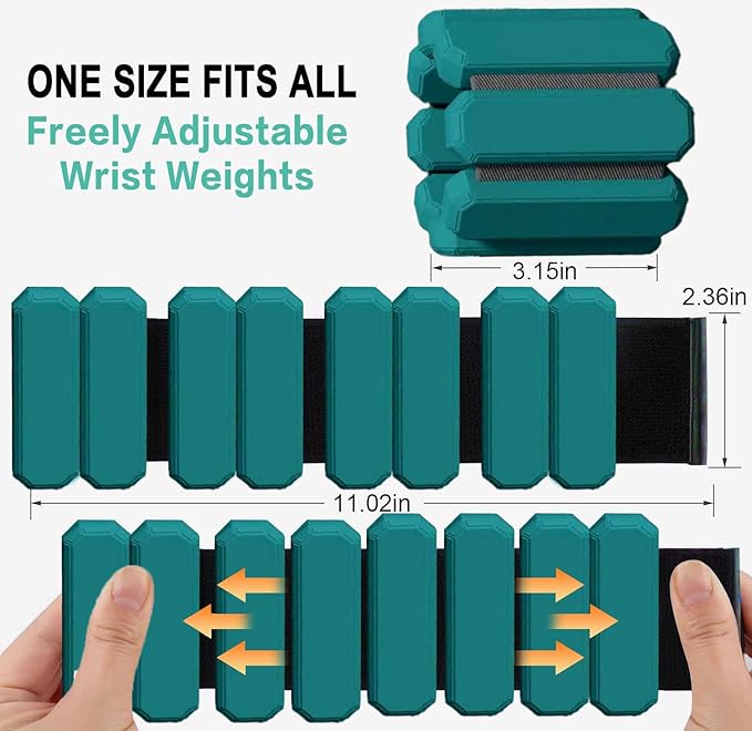 Pilates Wrist & Ankle Weights for Women 2(1Lbs Each),