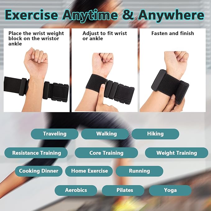 Wrist Ankle weights Set of 2 2lb Silicone