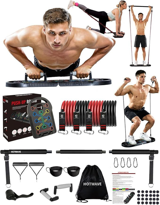 HOTWAVE Push Up Board Fitness 20 in 1 Push