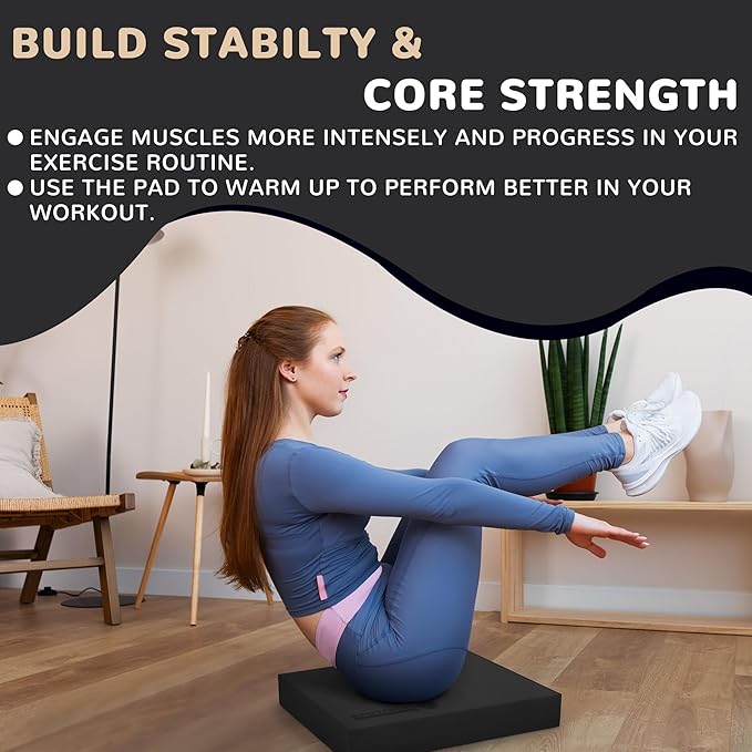 Balance Pad, Nonslip Foam Balance Pad, Professional Foam Exercise Pad for Fitness, Stability Training and Physical Therapy