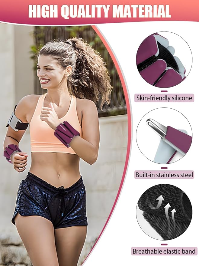 Wrist Ankle Weights Adjustable Training Intensity for Strength 2