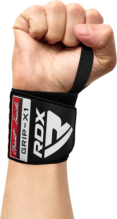 RDX Wrist Wraps for Weightlifting (Pair), IPL USPA Approved, Elasticated 18” Cotton Straps Support with Thumb Loop, Gym Wrap for Weight Lifting Powerlifting Competition Strength Training Bodybuilding