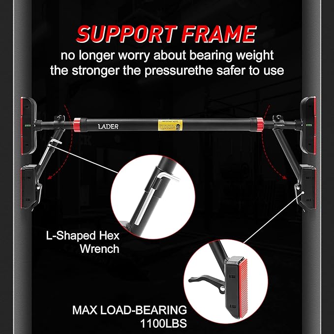 LADER Pull Up Bar for Doorway 1100LBS
