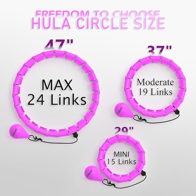 Weighted Hula Circle with 24 Links for Adults
