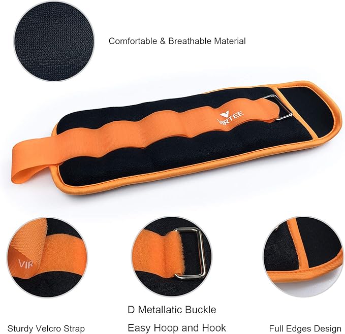 Ankle/Wrist Weights for Women, Men, Kids - Arm Leg Weights Set with Adjustable Strap - Running, Jogging, Gymnastic, Physical Therapy, Fitness - Choice of 1 lb 2 lbs 3 lbs 4 lbs 6 lbs 8 lbs 10 lbs