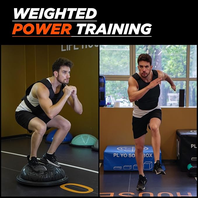 Weighted Vest for Men and Women with Reflective Stripes 10LB/15LB/20LB/13LB-22LB Adjustable Buckle Straps Weight Vests for Strength Training, Running, Fitness, Cardio, Weight Loss