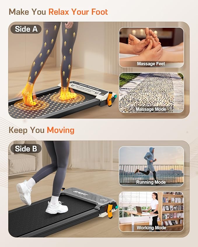 Walking Pad with Incline, Incline Treadmills for Home, 2.5 HP Under Desk Treadmill Small with Remote Control, Walking Pad Small Treadmill with LED Display