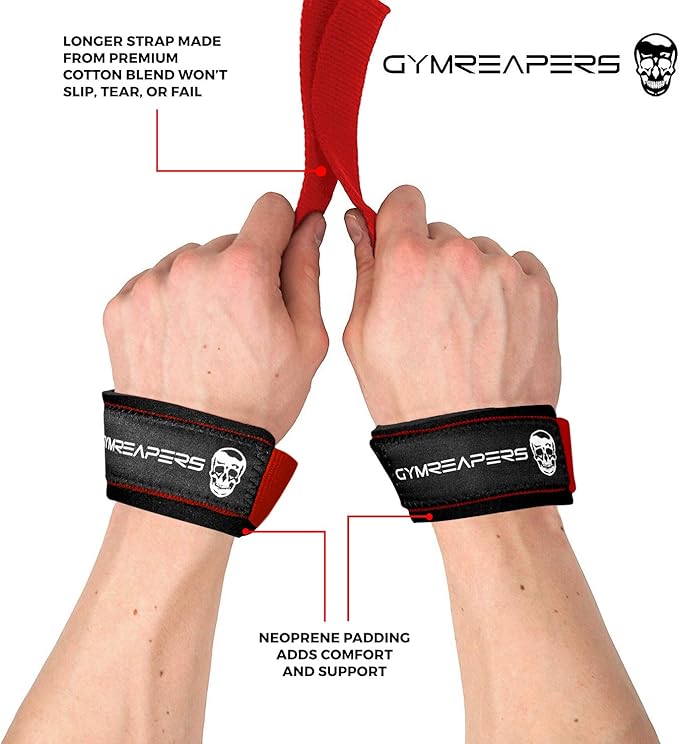 Gymreapers Lifting Wrist Straps for Weightlifting 18 inch