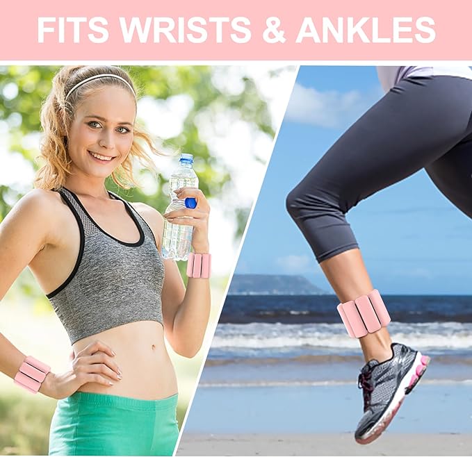 Wearable wrist weights and ankle weights ，1-2 lb.