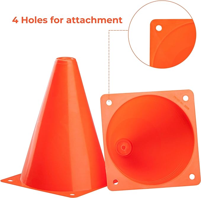 CARTMAN Plastic Training Cones (Set of 12/24 Pack 9" or 12/24 Pack 7" or 12/24 Pack