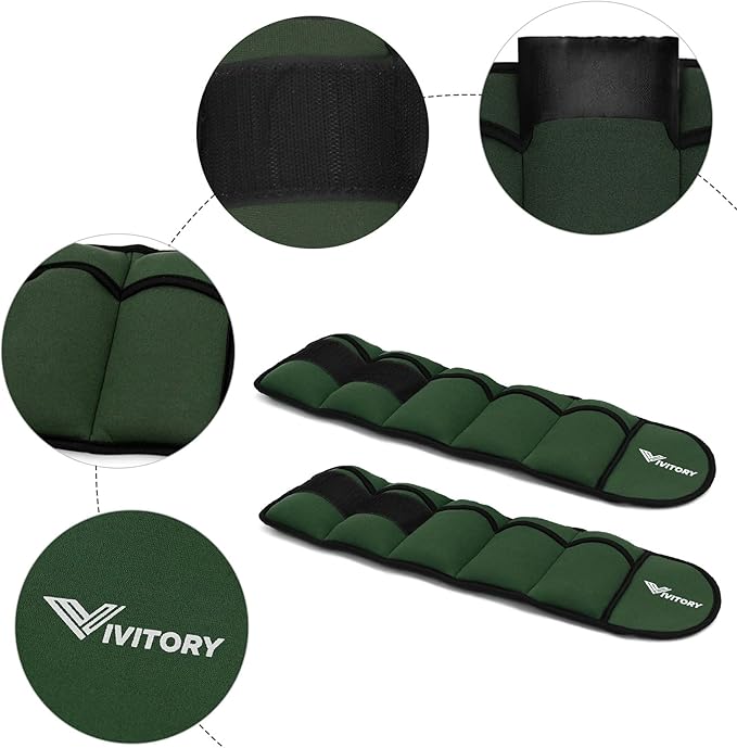 Vivitory Adjustable Ankle Weights for Women & Men 2 to 10 Lbs,