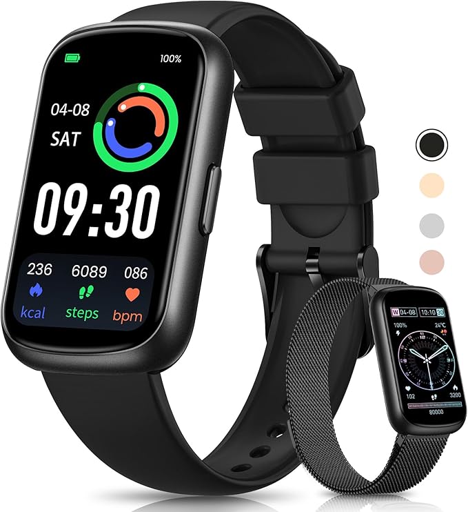 Fitness Tracker, Smart Watches for Women Men with Heart Rate/SpO2/Sleep Monitor, IP68 Waterproof Fitness Watches for Women Men, Step Tracker & Smart Watch for Android iPhone,Pedometer Watch, Gift