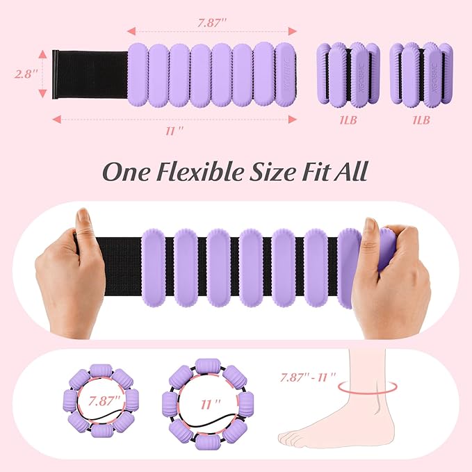 Ankle Weights Set of 2 (1lb Each)