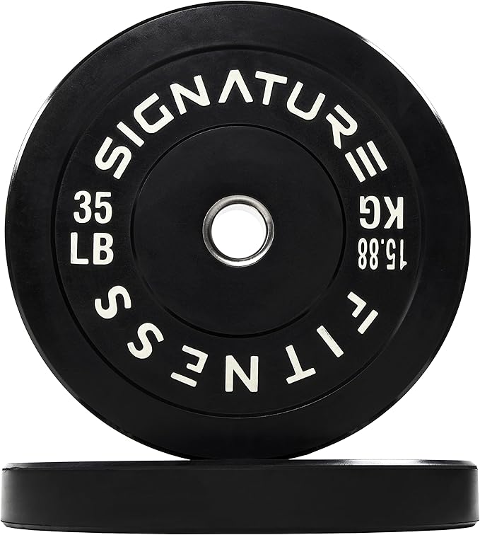 Olympic Bumper Plates, 2" Weight Plates for Strength Training & Weightlifting, Pairs, Sets or Sets with 7FT Barbell, Multiple Options