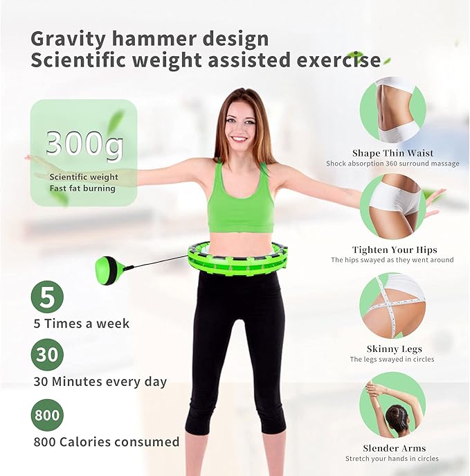 Smart Weighted Hoop for Adults 2 in 1 Abdomen 24 Knots