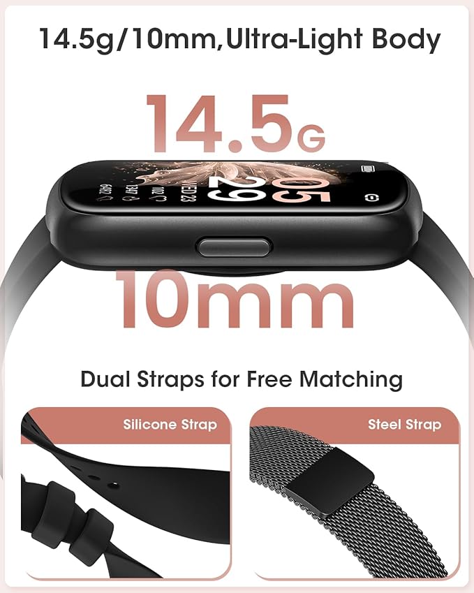 Fitness Tracker, Smart Watches for Women Men with Heart Rate/SpO2/Sleep Monitor, IP68 Waterproof Fitness Watches for Women Men, Step Tracker & Smart Watch for Android iPhone,Pedometer Watch, Gift