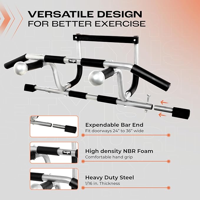 Yes4All Heavy Duty Pull Up Bar for Doorway