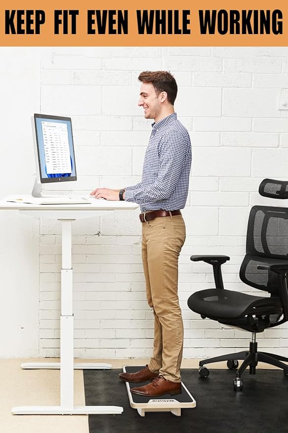 Balance Board Professional Wobble Board for Adults Anti-Slip 350LBS Balance Boards Anti-Slip Standing Desk Core Strength Wooden Balance Board