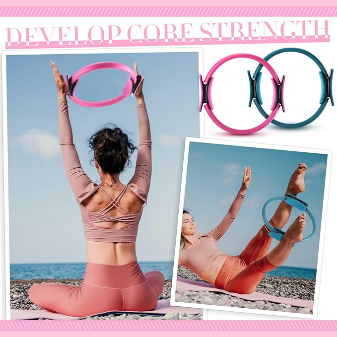Poen 14 Pcs Pilates Ring and Ball Set 8 Resistance